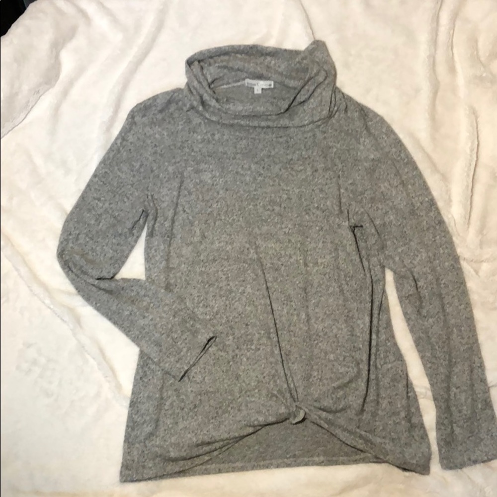 Soft grey turtle neck